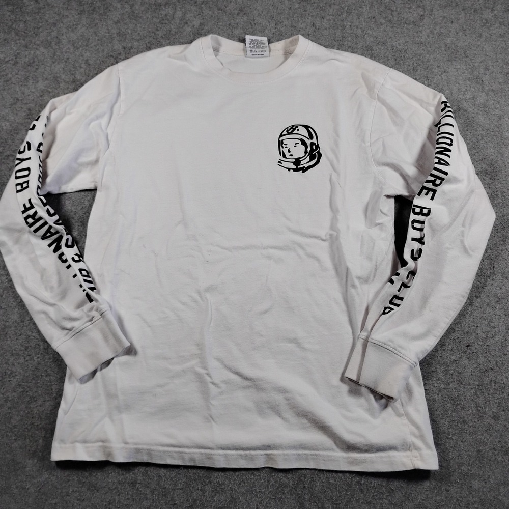 Billionaire Boys‎ Club Shirt Mens Medium White Air Space Rocket Long Sleeve BBC